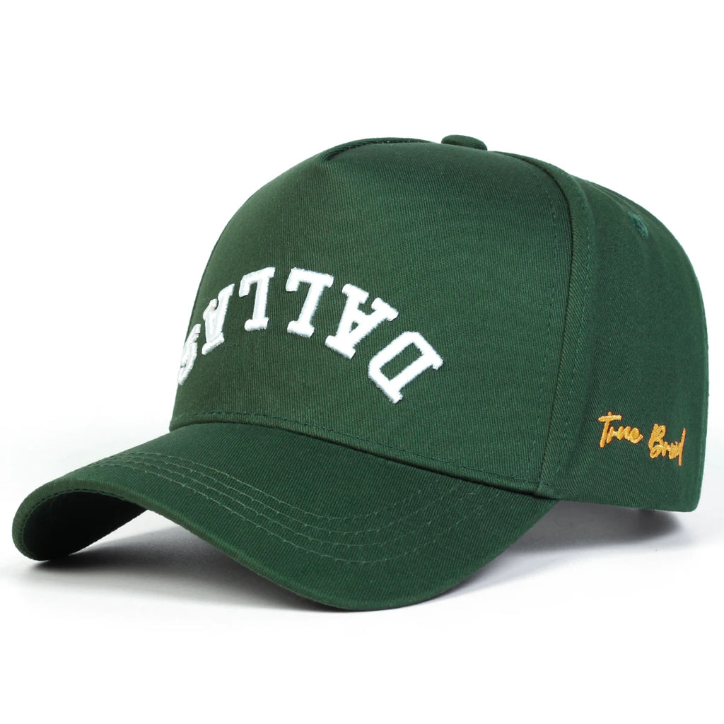 Unisex DALLAS Letter Embroidery Baseball Caps Spring and Autumn Outdoor Adjustable Casual Hats Hip Hop Hat Sunscreen Hat