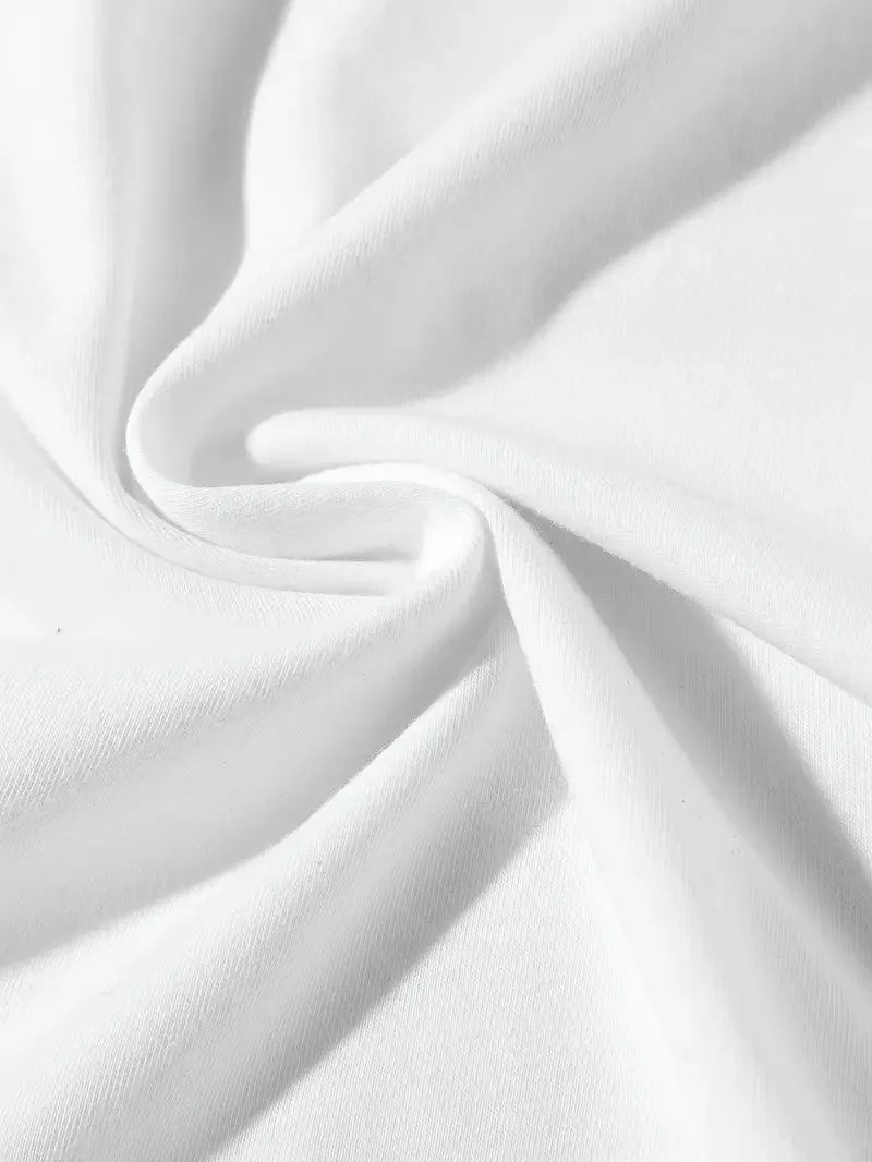 تيشيرت رجالي صيفي عصري فضفاض مطبوع عليه عبارة "لا تستسلم أبدًا" مصنوع من القطن الخالص 100%، بياقة دائرية وأكمام قصيرة.