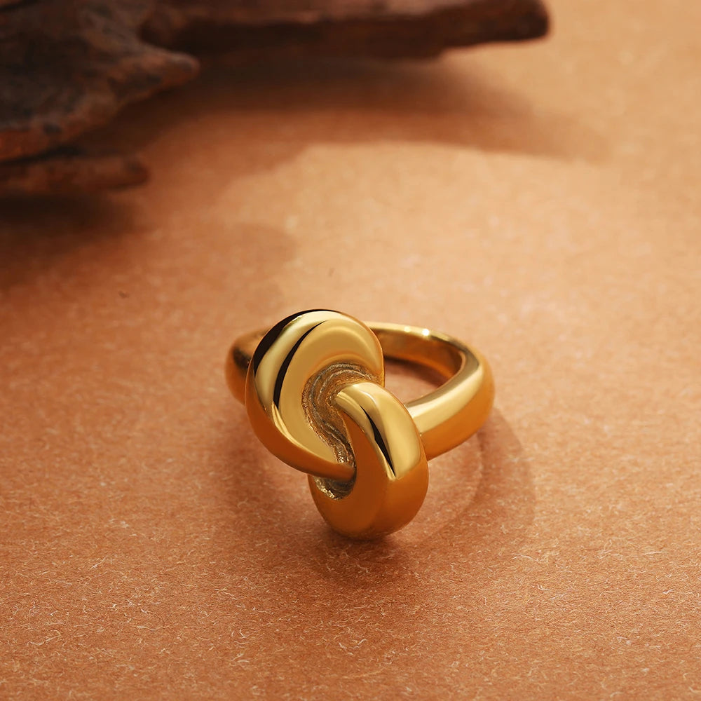 خواتم مفتوحة غير منتظمة الشكل ذات تصميم هندسي ناعم من المعدن للنساء والرجال، خاتم إصبع سميك بتصميم قبة قابل للتعديل مصنوع من الفولاذ المقاوم للصدأ