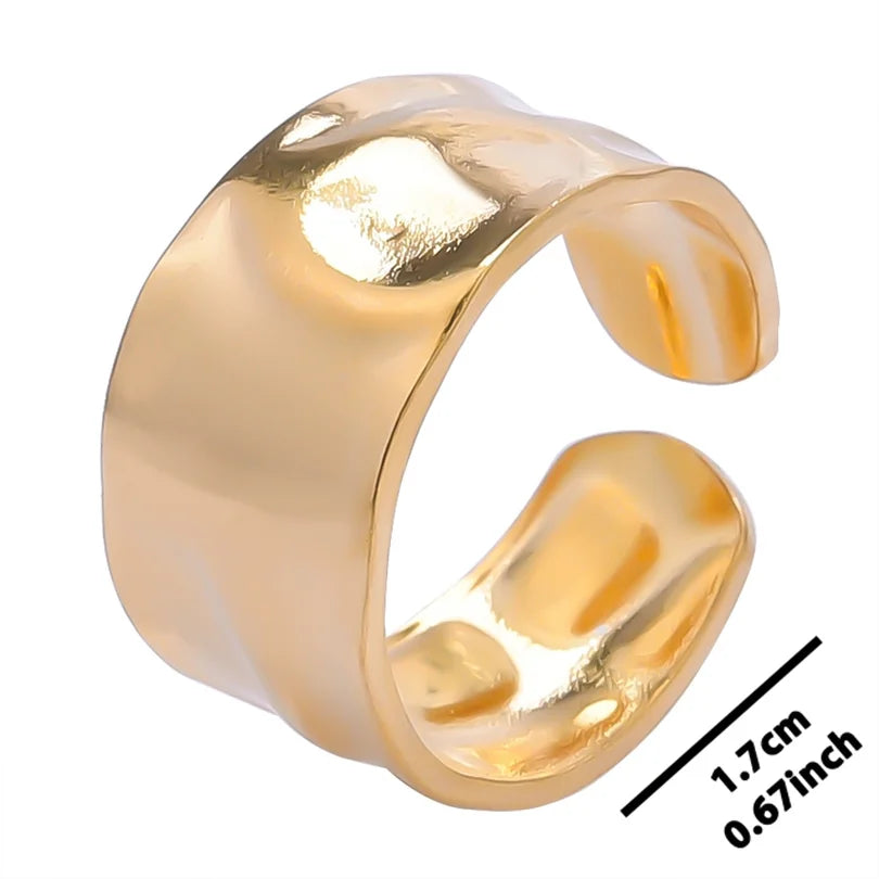 خواتم أنيقة مطلية بالذهب من الفولاذ المقاوم للصدأ، 6 قطع/مجموعة، بتصميمات زهور ونجوم وأوراق شجر وحب وثعبان، خواتم مجردة، مجوهرات نسائية بالجملة