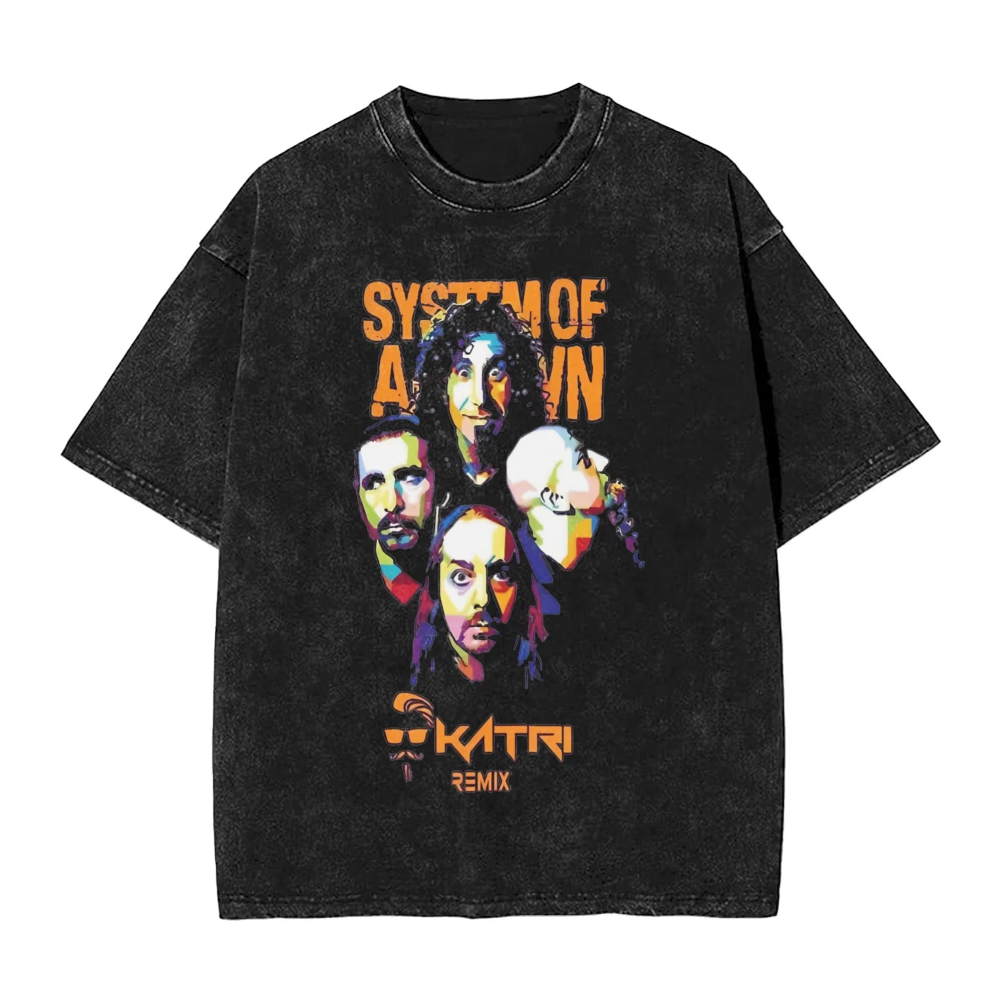 تي شيرت روك واشد، تي شيرت ستريتوير هيب هوب، تي شيرت SYSTEM OF A DOWN SOAD للرجال والنساء، 100% قطن، مطبوع هاراجوكو