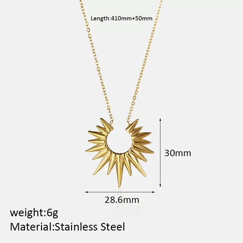 قلادة فرنسية عتيقة للرجال والنساء على شكل نجمة وقمر وزهرة، سلسلة سترة من الفولاذ المقاوم للصدأ 316L، إكسسوار مجوهرات