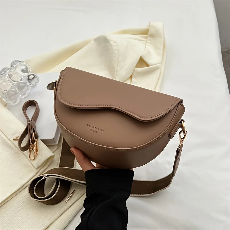 حقائب كتف كلاسيكية للنساء، محفظة كروس بودي متينة وبسيطة مع حزام قابل للتعديل، حقيبة إبط يومية، حقيبة نسائية أنيقة