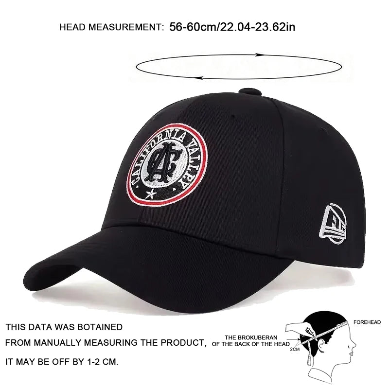 قبعات بيسبول للجنسين مطرزة بحروف كاليفورنيا للربيع والخريف، قبعات كاجوال قابلة للتعديل، قبعات واقية من الشمس، قبعات رياضية