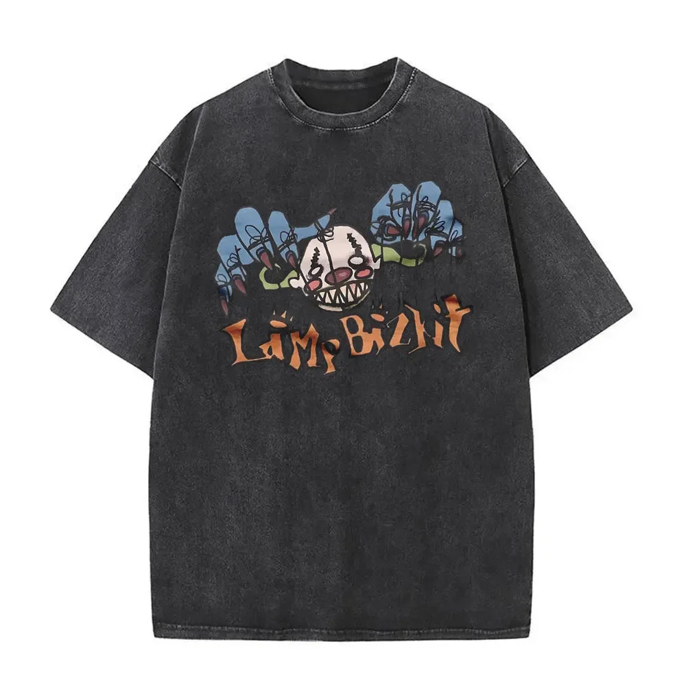 تي شيرت رجالي ونسائي قطني مطبوع عليه عبارة Washed Vintage Rock Band Limp Bizkit Loserville Tour 2025 تي شيرت رجالي ونسائي قطني بتصميم قوطي عتيق ملابس الشارع