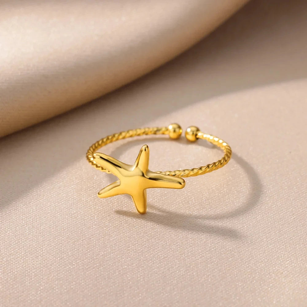 خواتم نسائية من الفولاذ المقاوم للصدأ بلون ذهبي، بتصميم بيضاوي عتيق مرصع بحجر أزرق، قابلة للتعديل، مجوهرات أنيقة للحفلات والمناسبات الخاصة، هدية مثالية للذكرى السنوية.