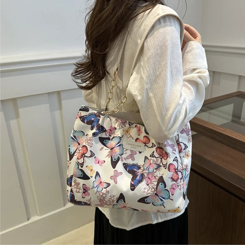 New Women's Bag Nylon Shoulder Bag Animal Printing Large Capacity Tote Bag For Teen Girls Gift