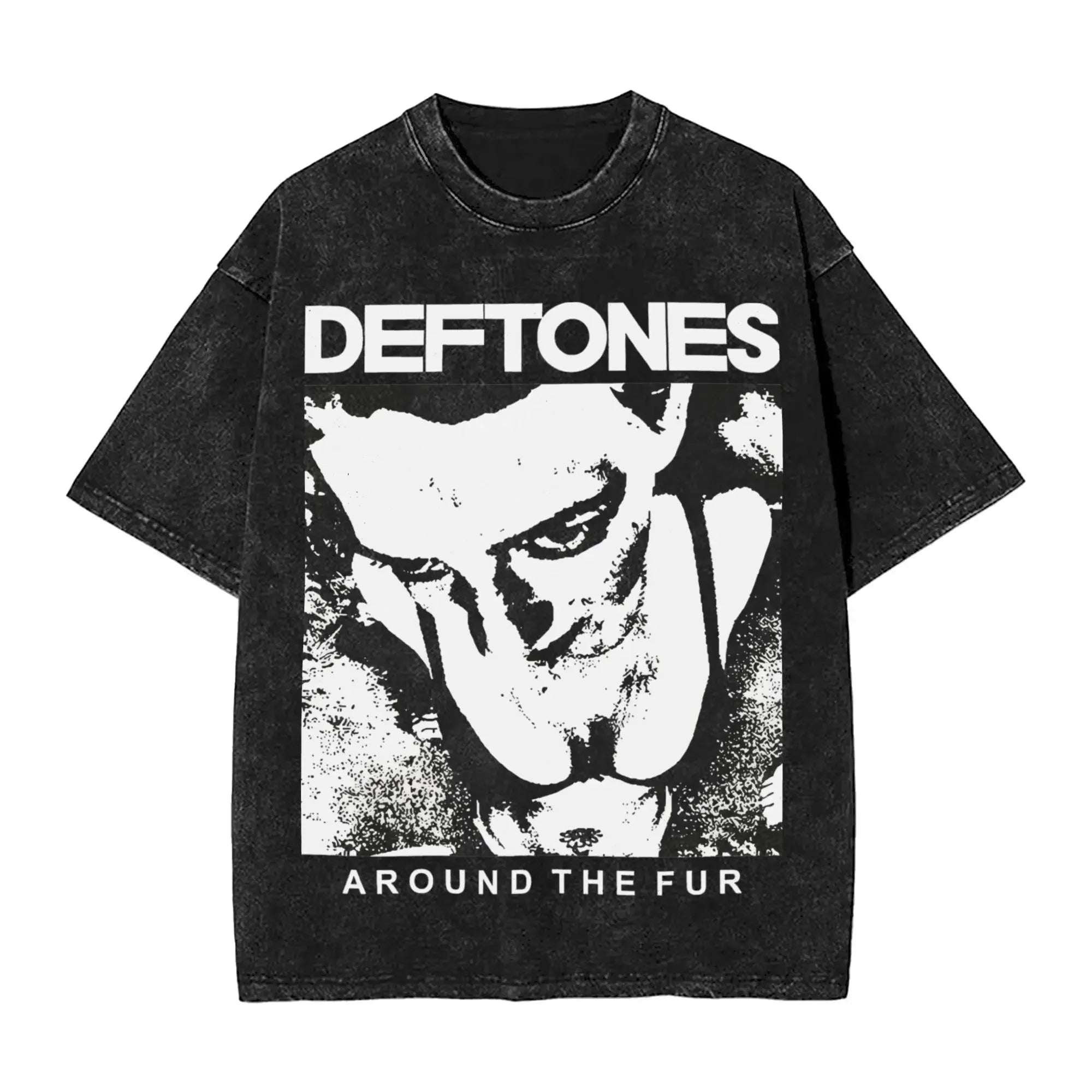 ملابس رجالية جديدة من Ohms White Pony Deftones Rock Band مغسولة بأكمام قصيرة ورقبة مستديرة Y2K ملابس رجالية Camisetas