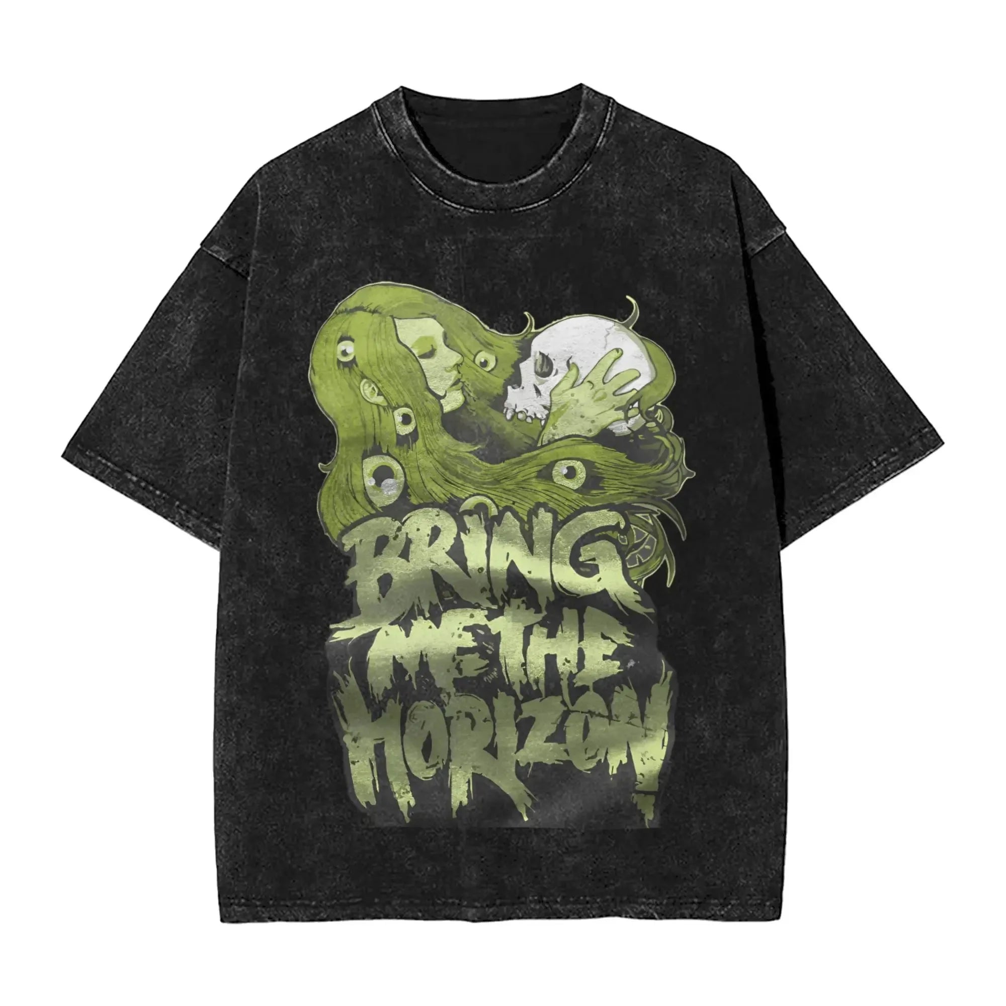 تيشيرتات فرقة الروك Bring Me The Horizon لمحبيها، تيشيرتات BMTH المغسولة العتيقة، تيشيرت صيفي بريطاني جديد، تيشيرتات قطنية عتيقة فضفاضة