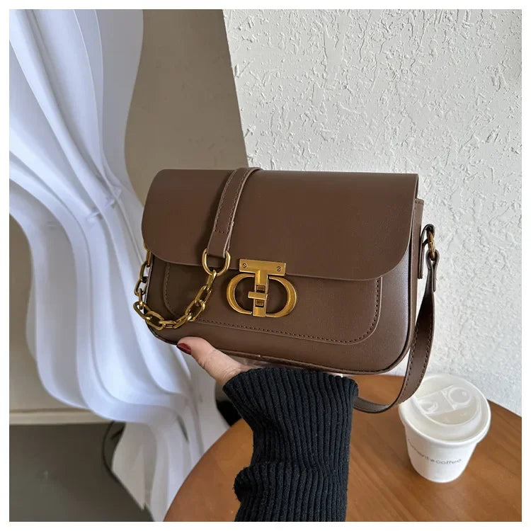 حقيبة صغيرة ريترو حقيبة كتف نسائية أصلية أنيقة حقيبة يد لكبار السن حقيبة تحت الإبط