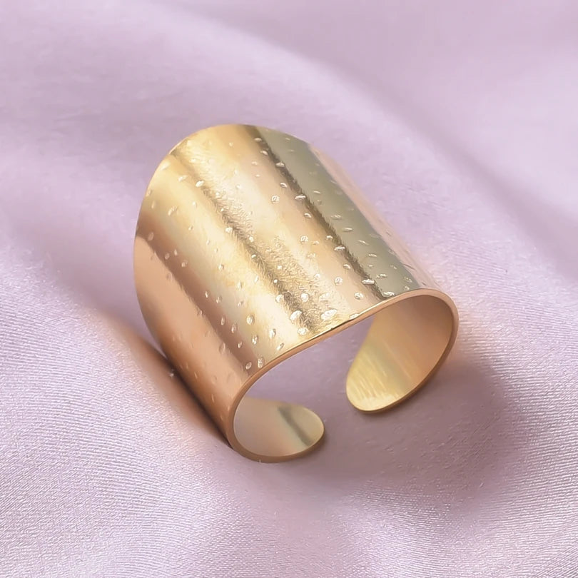 خواتم واسعة غير متساوية من الفولاذ المقاوم للصدأ للنساء والرجال، إكسسوارات، مجوهرات هندية، خاتم إصبع عتيق، هدية