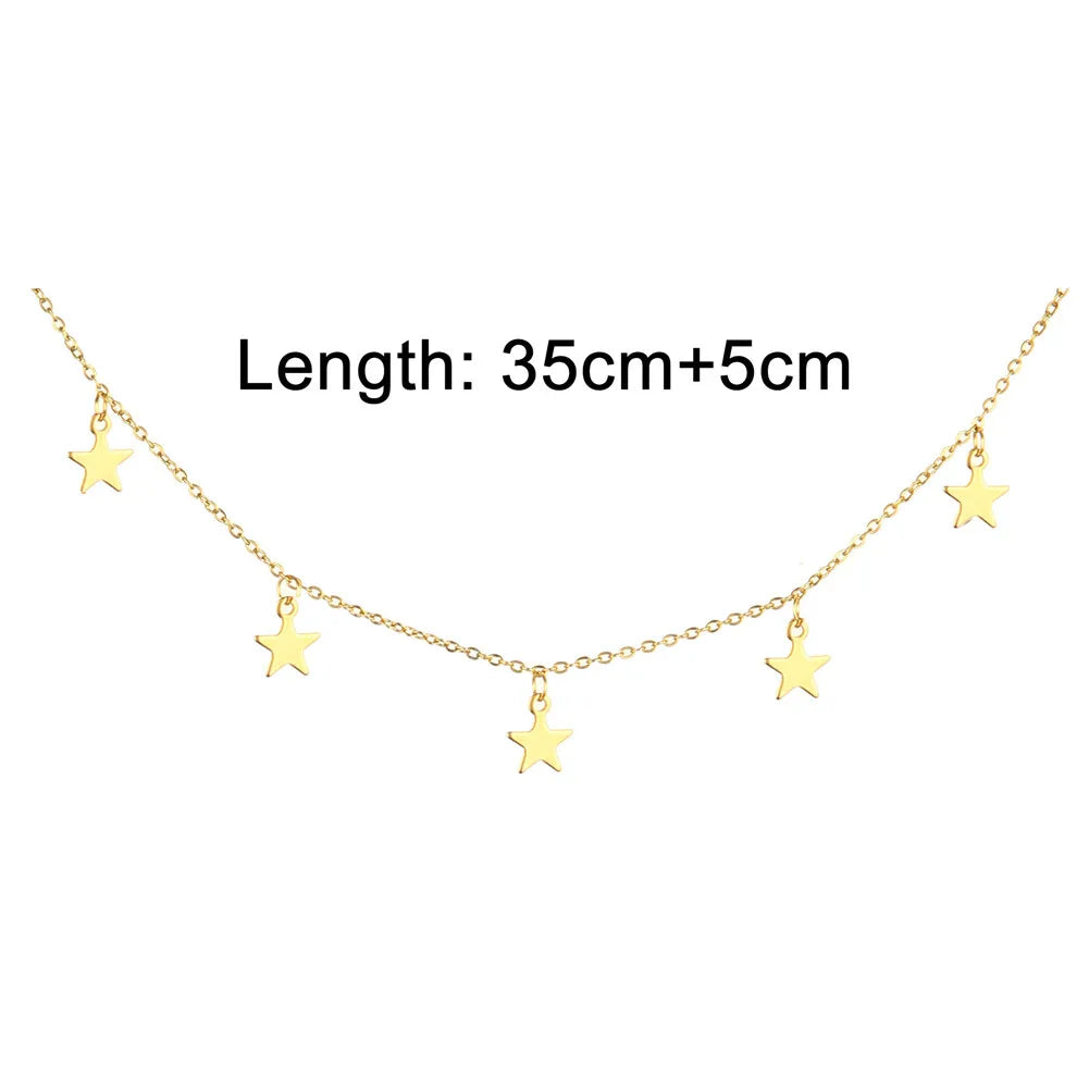 Stainless Steel Thin Chain Necklace Crystal Pendant Necklace For Women Y Shape Rhinestone Choker Necklaces Wedding Jewelry