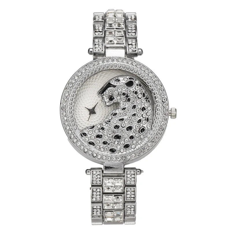 ساعة أوتاي H30 برأس النمر للنساء، مرصعة بالألماس، تعمل بحركة كوارتز، ساعة أنيقة وعصرية، تضفي لمسة من الأناقة والجاذبية على إطلالتك.