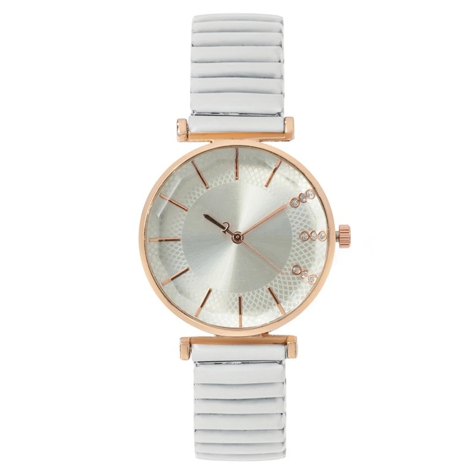 ساعة فاخرة بسيطة من الكريستال الأزرق، كوارتز نسائية، سوار مطاطي من الفولاذ المقاوم للصدأ، ساعة أنيقة وعصرية للنساء