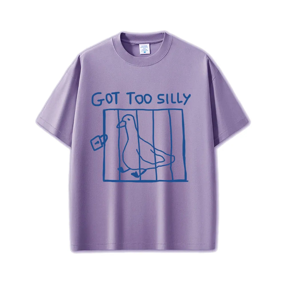 تيشيرت قطني بأكمام قصيرة بتصميم ميم مضحك لشخصية غوسي، مناسب للرجال والنساء، بتصميم كاجوال وعصري، وقصة واسعة.