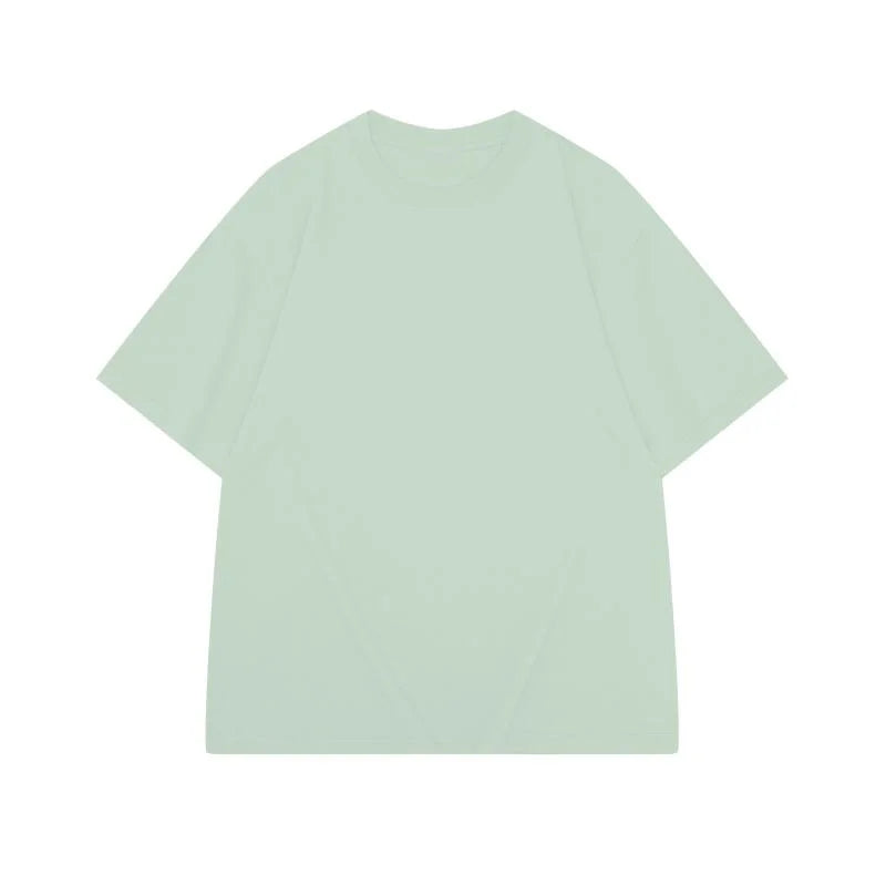 تي شيرت رجالي صيفي بأكمام قصيرة من Sycpman، 300 جرام، 10.58 أونصة، فضفاض، ثقيل الوزن، قطني، بلون سادة، مناسب للصيف