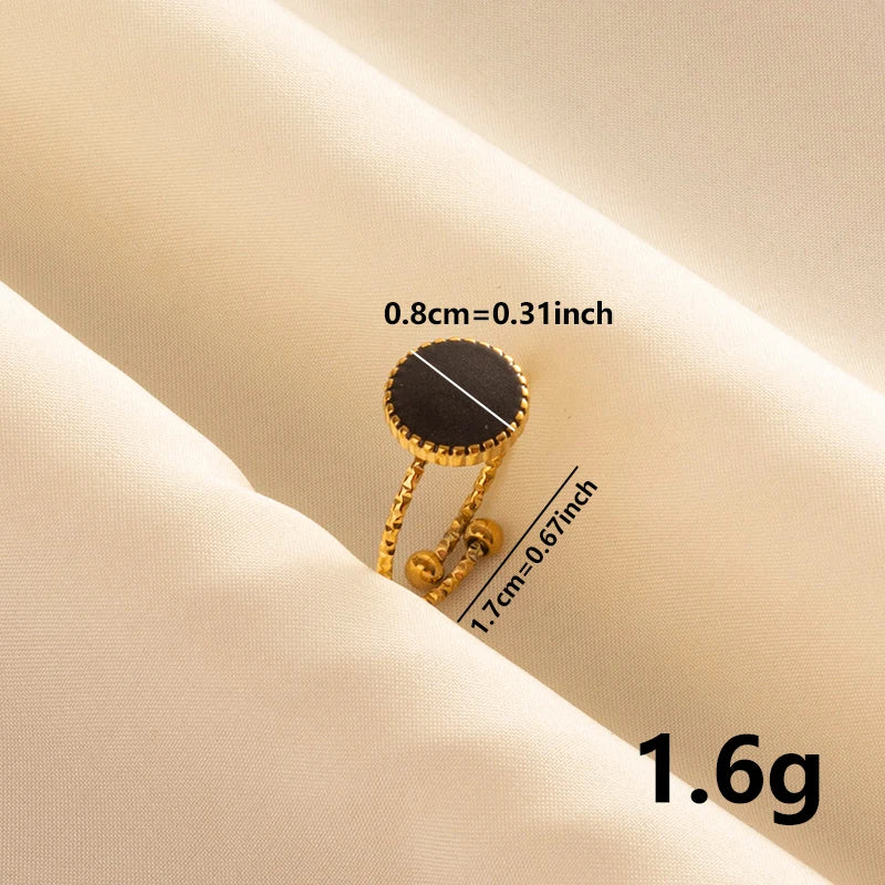 خاتم مفتوح قابل للتعديل بتصميم عين الحسد، قلب، شمس، قلب، للنساء والرجال، إكسسوارات، مينا أسود، مجوهرات عتيقة، خاتم من الفولاذ المقاوم للصدأ، هدية