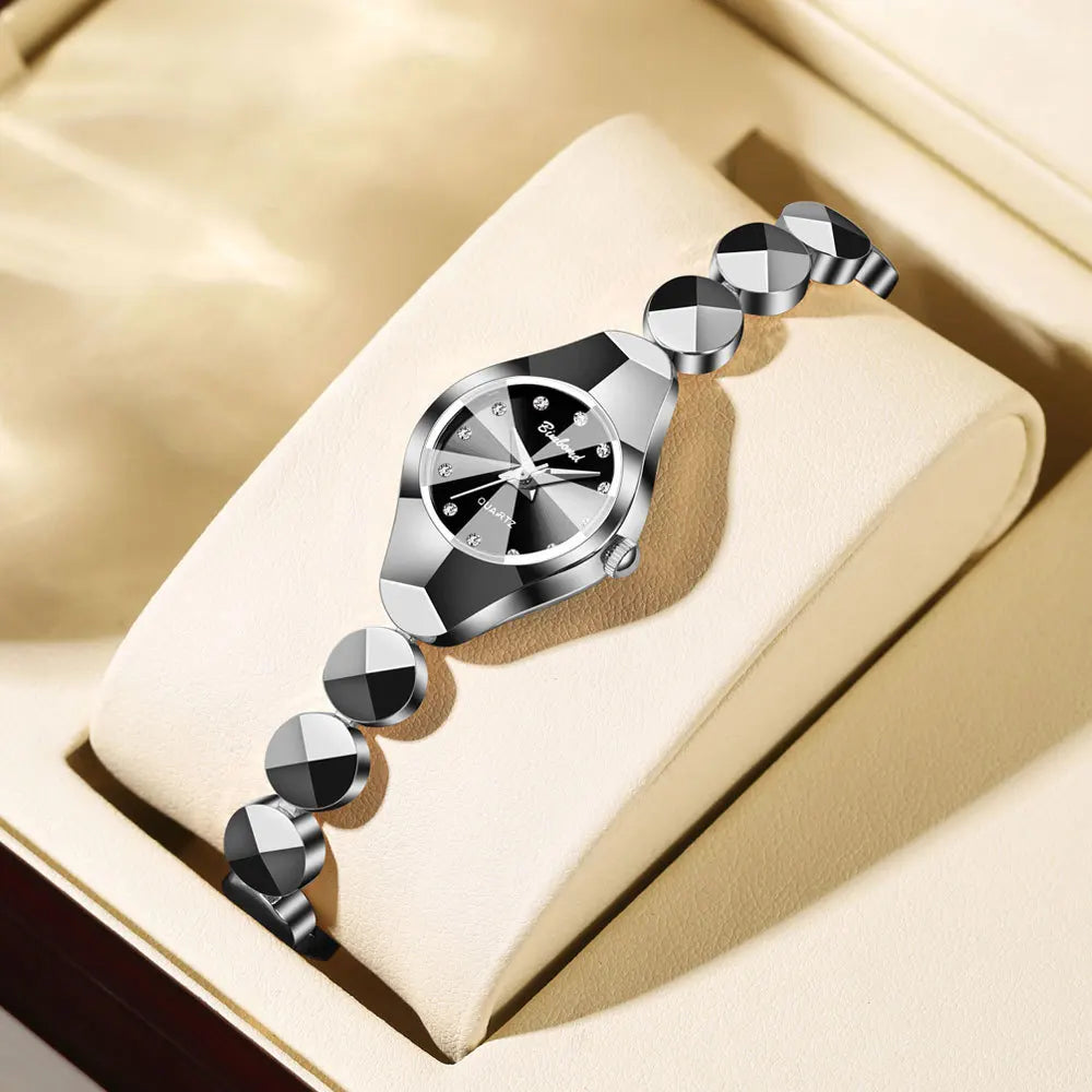 ساعة نسائية جديدة من ماركة UTHAI، ساعة يد فاخرة بتصميم أنيق وسوار رائع، مقاومة للماء، ساعة كوارتز أنيقة، هدية مثالية.