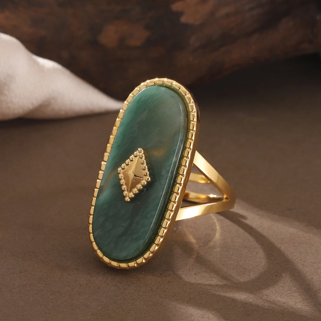 خاتم نسائي من الفولاذ المقاوم للصدأ من كرينج كوكو، قابل للتعديل، بتصميم شجرة الحياة، مرصع بأحجار الراين، خاتم أنيق للمواعدة للنساء