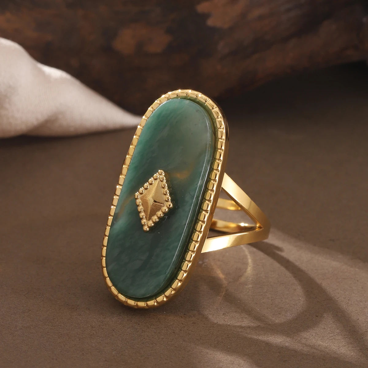 خاتم نسائي من الفولاذ المقاوم للصدأ من كرينج كوكو، قابل للتعديل، بتصميم شجرة الحياة، مرصع بأحجار الراين، خاتم أنيق للمواعدة للنساء