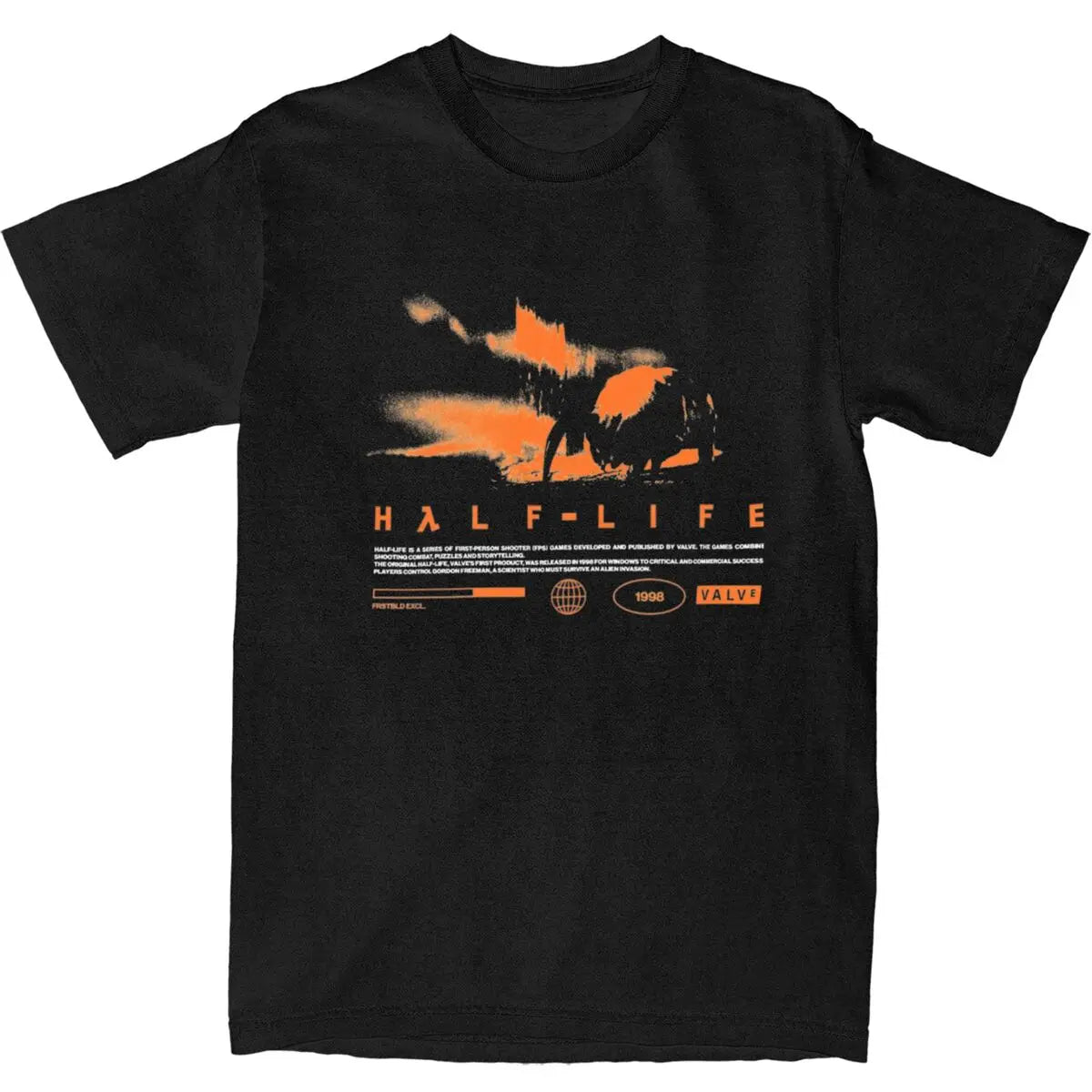 تي شيرت رجالي برسومات ألعاب الفيديو HALFS LIFES V3، تي شيرت صيفي عصري رائع بطباعة مضحكة، تي شيرتات قطنية نقية، مقاس كبير 5XL
