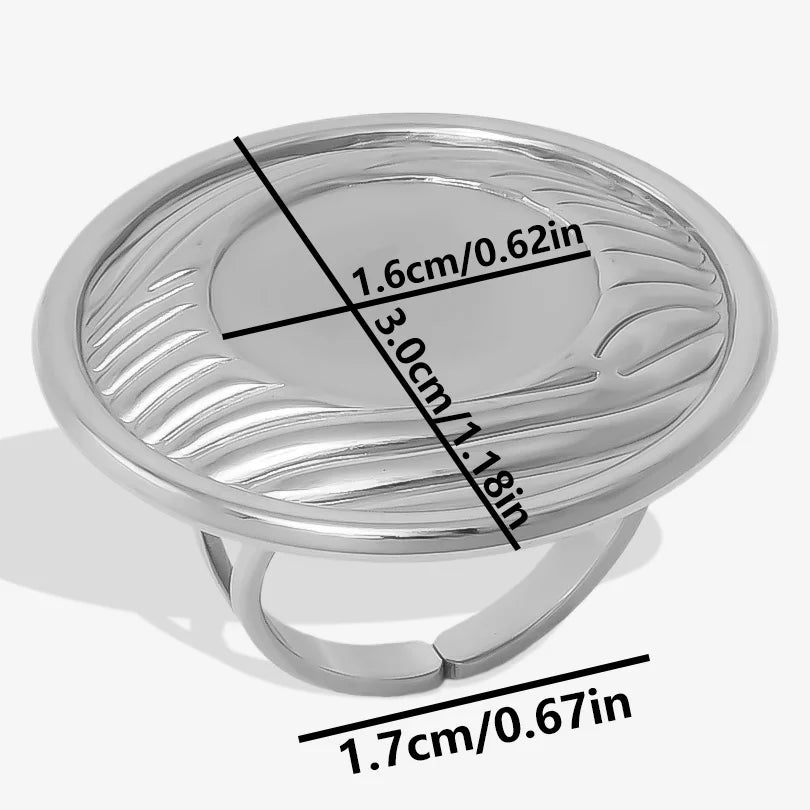 5 قطع/مجموعة خواتم من الفولاذ المقاوم للصدأ، لون ذهبي، قابلة للتعديل، مفتوحة، بتصميم عصري، مجوهرات نسائية أنيقة، لا يتغير لونها
