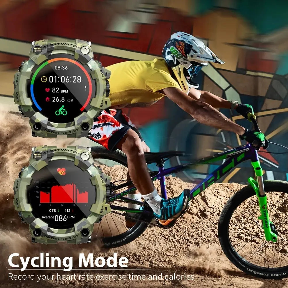 عروض اليوم ساعة ذكية لتتبع اللياقة البدنية للرجال ومراقب معدل ضربات القلب وضغط الدم وساعة ذكية مناسبة للماء لنظامي التشغيل Android و IOS