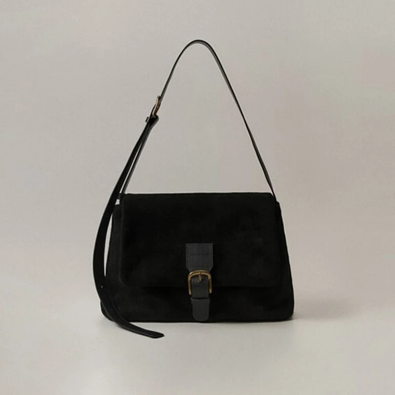 حقيبة يد نسائية من الجلد غير اللامع بسعة كبيرة، حقيبة كتف تحت الإبط، حقيبة كروس أنيقة للنساء بتصميم فاخر