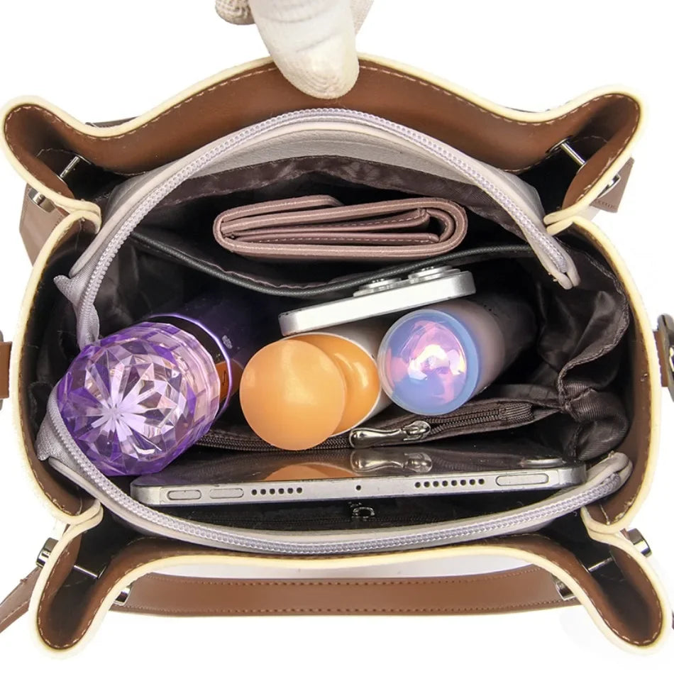 حقائب كتف كروس بودي من الجلد الأصلي عالي الجودة للنساء حقائب يد فاخرة للنساء حقيبة كبيرة السعة حقيبة ناعمة لحمل الرسول