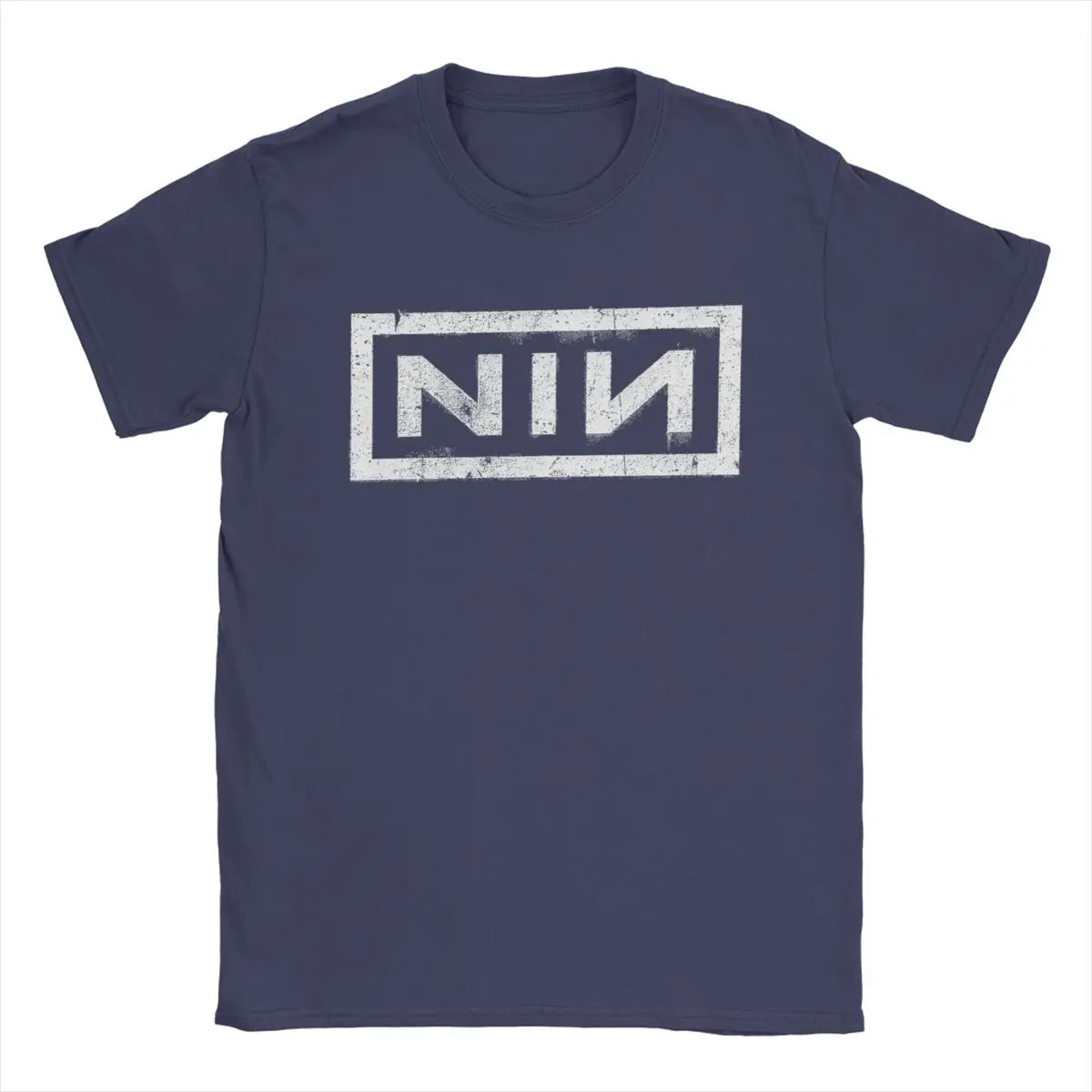 تي شيرت NIN Retro Logo Nine Inch Nails للرجال، تي شيرت قطني عصري برقبة مستديرة وأكمام قصيرة، فكرة هدية، ملابس