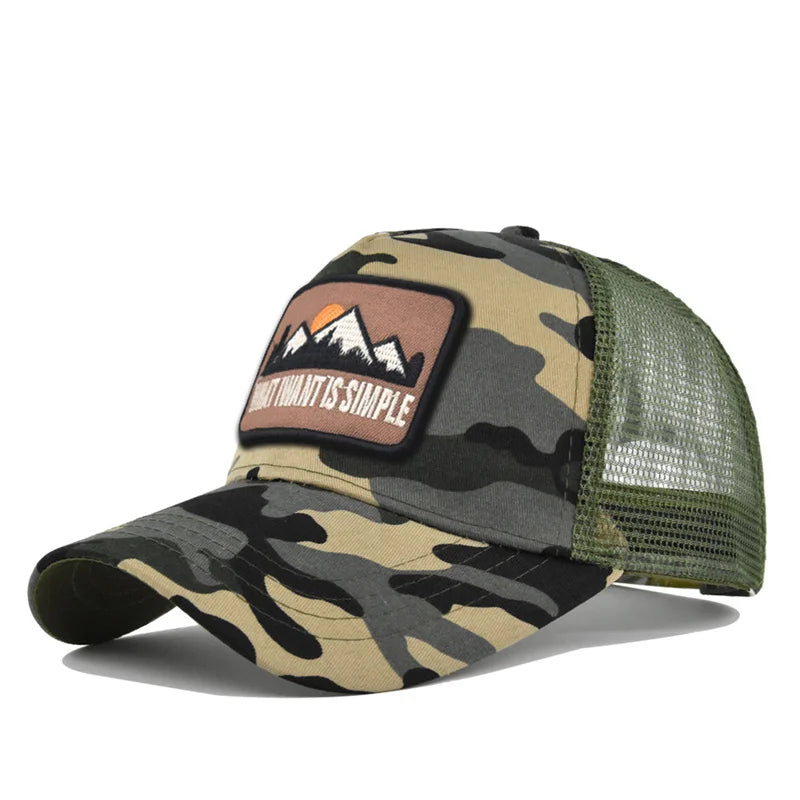 قبعة بيسبول مطرزة بشبكة قابلة للتهوية للنساء والرجال لعام 2025، قبعة واقية من الشمس للرياضات الخارجية وركوب الدراجات والسفر وقبعة شمس للأب