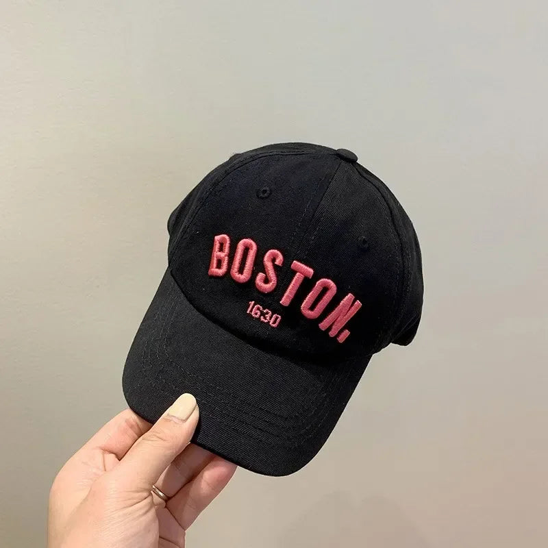 قبعة بيسبول مطرزة بحروف سادة للأطفال، قبعة شمس للربيع والصيف، قبعة واقية قابلة للتعديل، مناسبة للأنشطة الخارجية