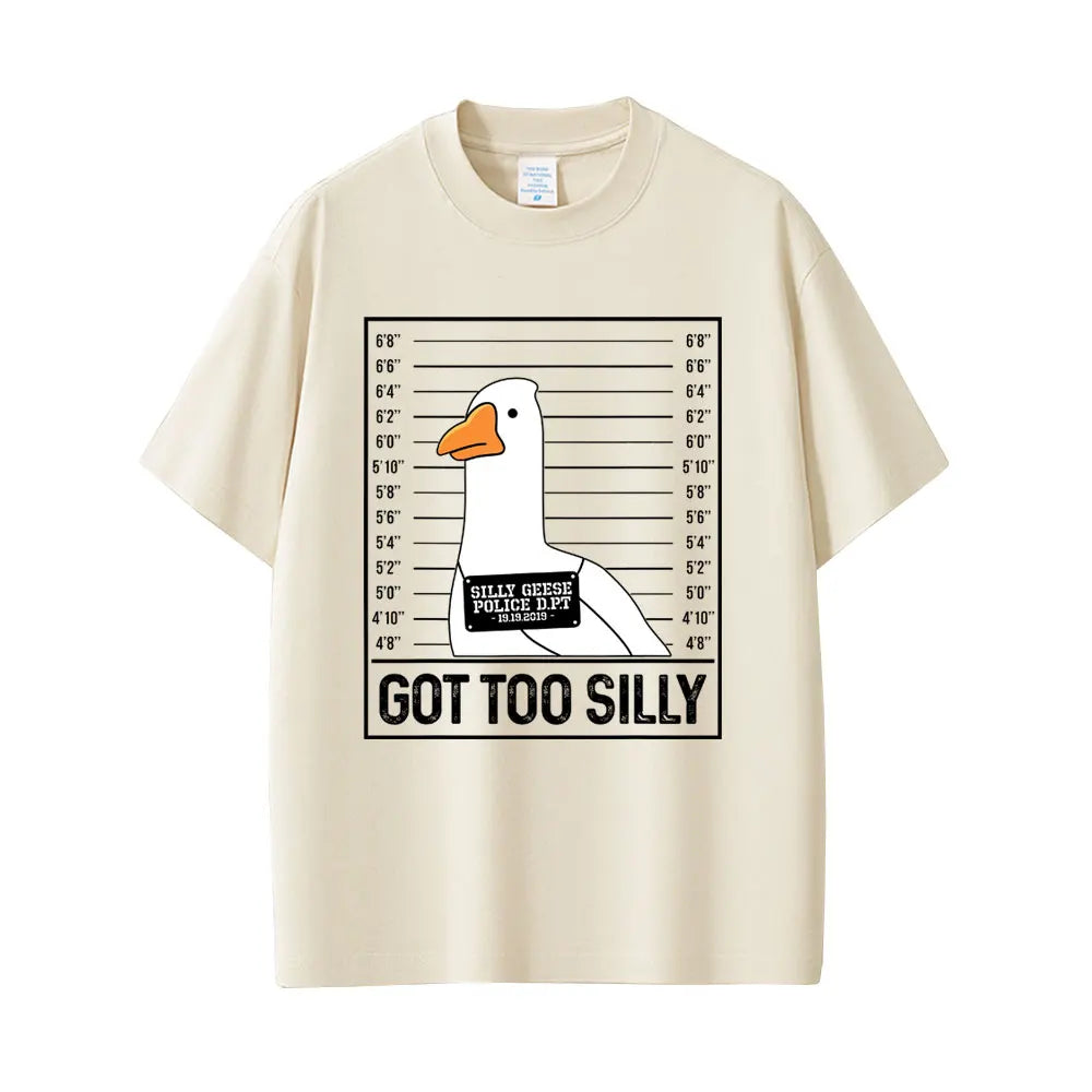 تيشيرت قطني بأكمام قصيرة بتصميم ميم مضحك لشخصية غوسي، مناسب للرجال والنساء، بتصميم كاجوال وعصري، وقصة واسعة.