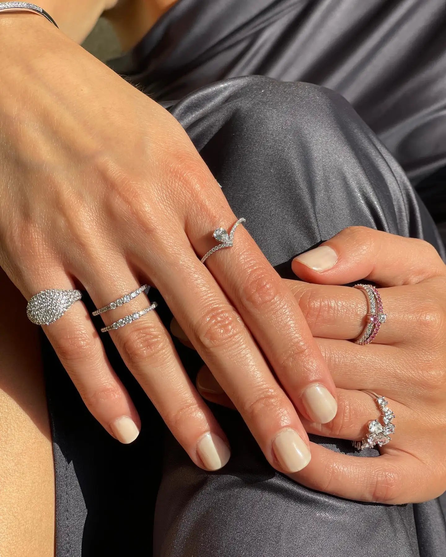 مجوهرات أنيقة، خواتم ذيل من الزركونيا 5A للنساء، مرصعة بأحجار بيضاء ساحرة ومطلية بالذهب والبلاتين، مثالية للحفلات