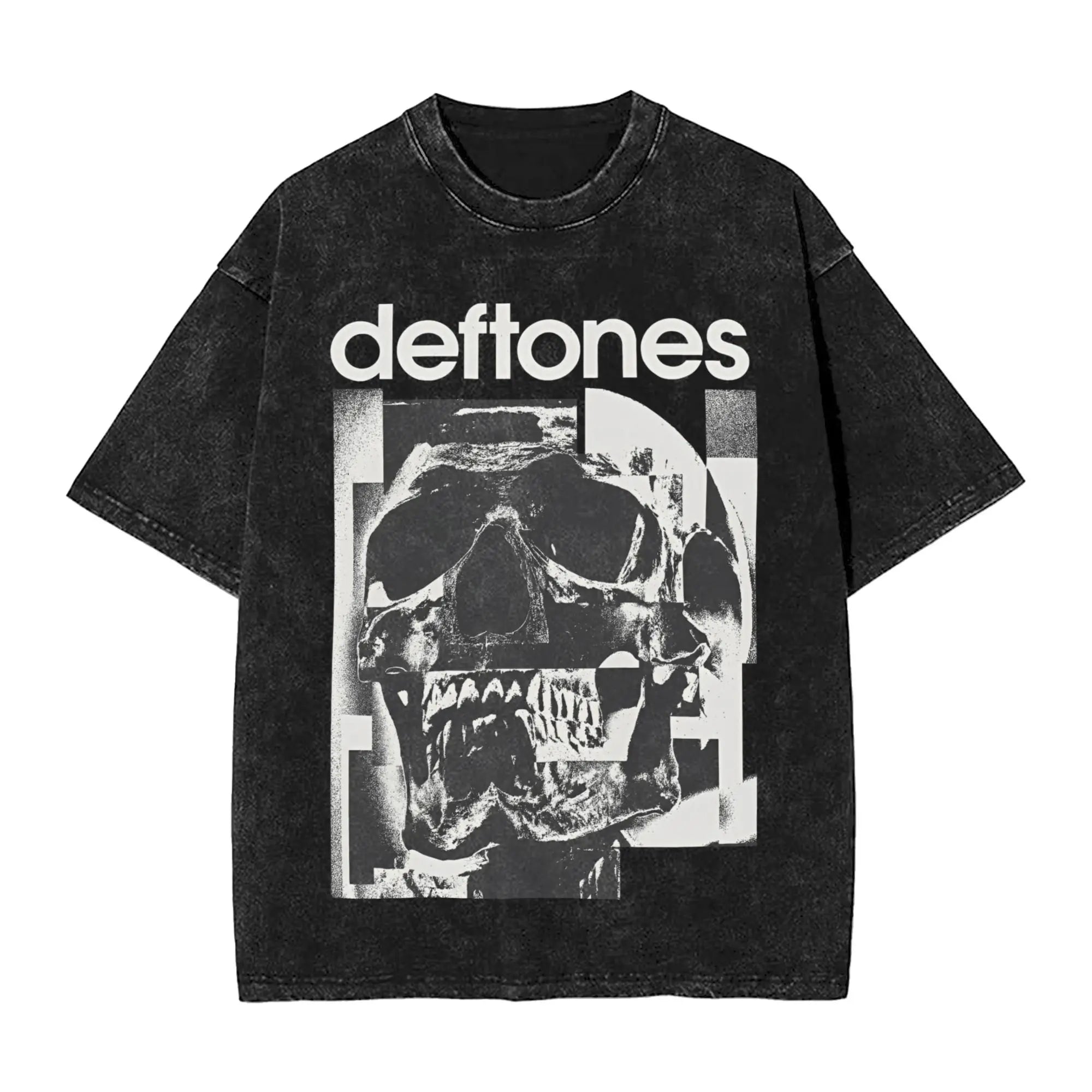 ملابس رجالية جديدة من Ohms White Pony Deftones Rock Band مغسولة بأكمام قصيرة ورقبة مستديرة Y2K ملابس رجالية Camisetas