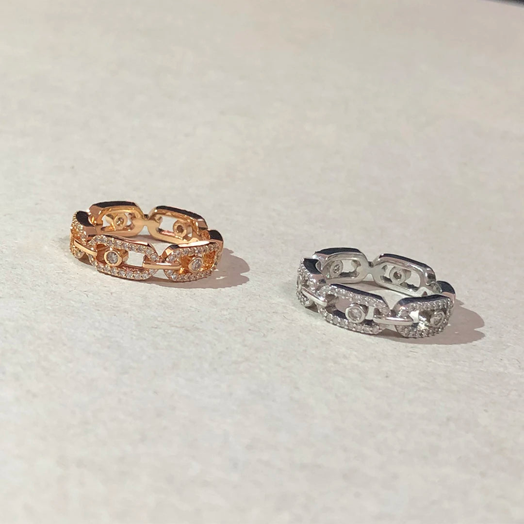 خاتم زواج رومانسي فاخر من الفضة الإسترلينية عيار 925 للنساء. مجوهرات خطوبة فاخرة، إكسسوارات، هدايا للمناسبات.