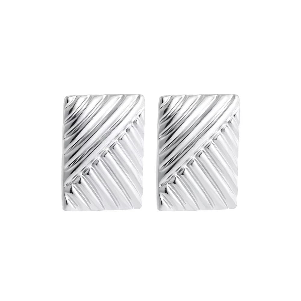 أقراط عصرية متعددة الطبقات من الفولاذ المقاوم للصدأ بتصميم عقدة دائرية ملتوية للنساء، مطلية بالذهب بألوان متنوعة، أقراط مميزة