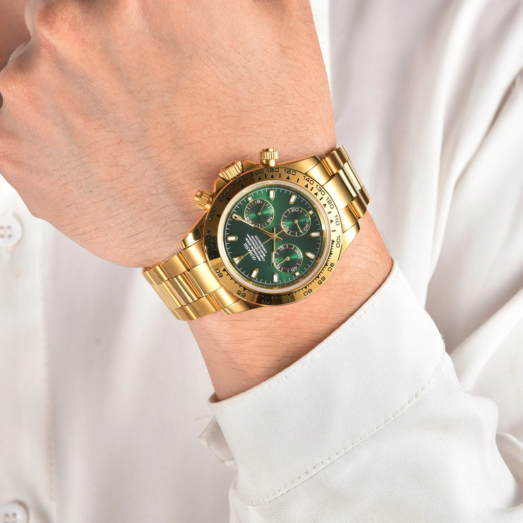 ساعة كرونوغراف فاخرة للرجال مقاس 39.3 مم، ساعة رجالية جديدة، ساعة عمل رجالية VK63، ساعة كرونوغراف رجالية VK63 مقاومة للماء حتى 10ATM