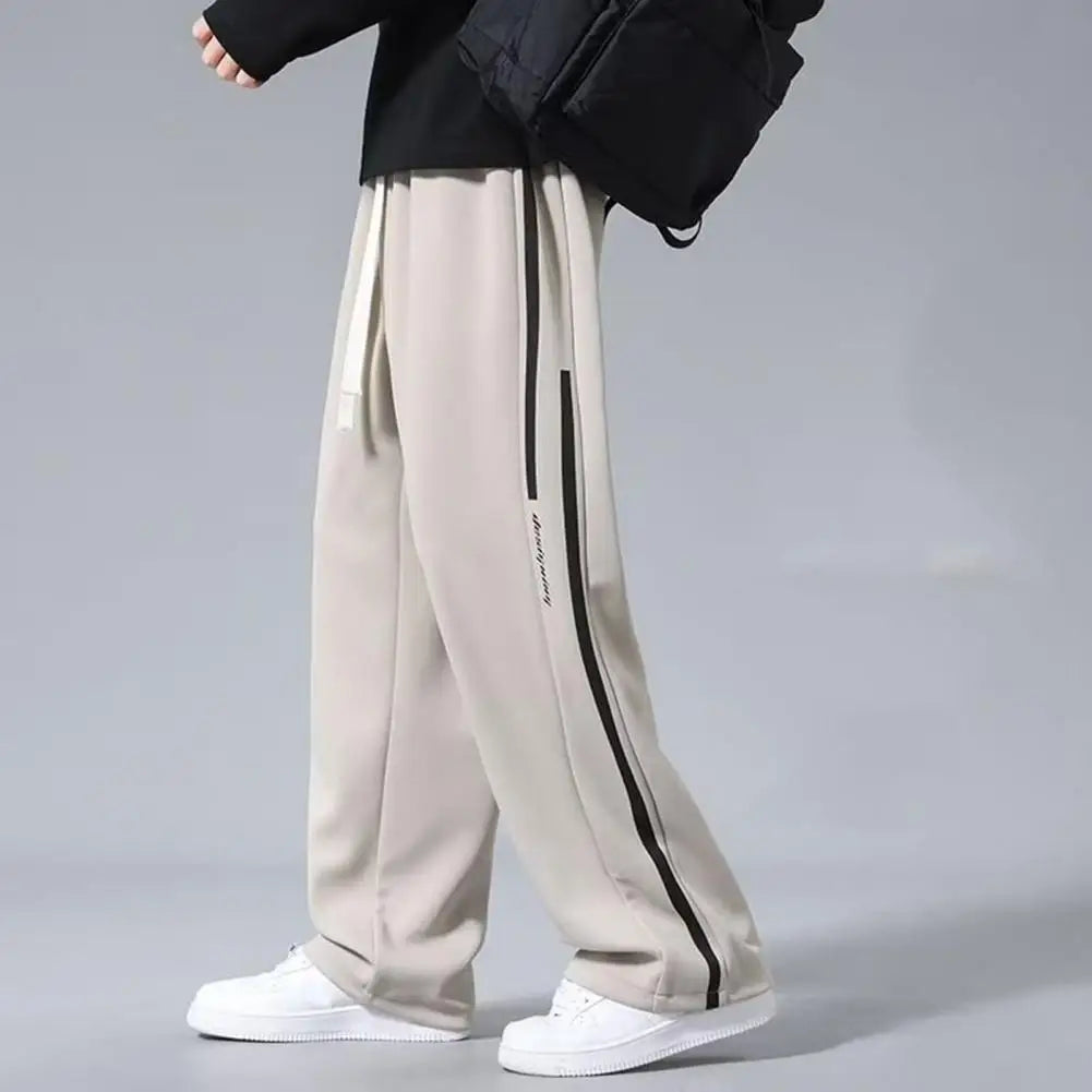 Summer New Sweatpants Men Joggers Wide Leg Pants Neutral Breathable Loose Outdoor Quick Drying Fabric Fashion Casual Trousers