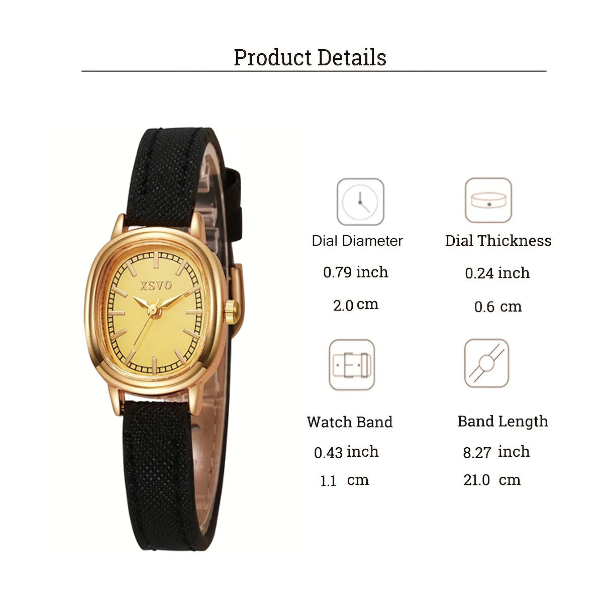 ساعة كوارتز نسائية صغيرة وبسيطة، هدية مثالية للهالوين والكريسماس والأعياد