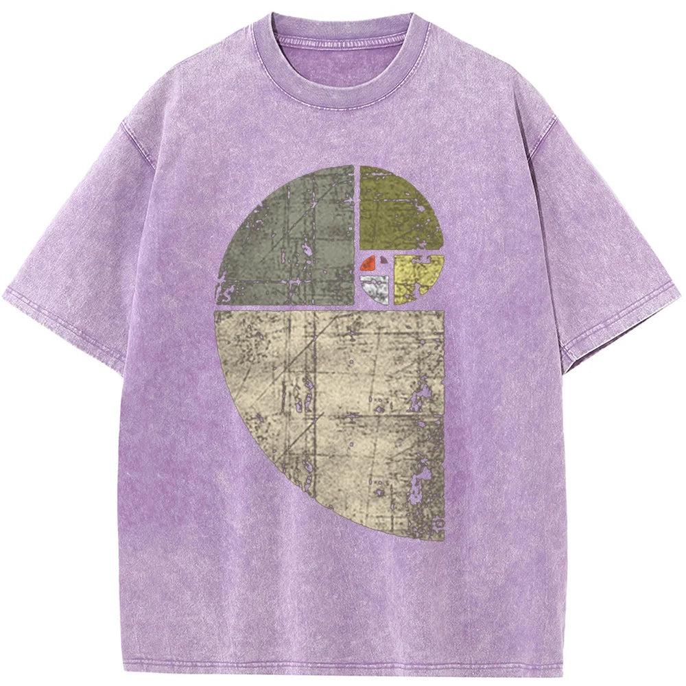 قميص رجالي كلاسيكي بأكمام قصيرة من فيبوناتشي، ملابس الشارع الهيب هوب، قمصان رجالية مغسولة، قمصان رجالية ملونة كلاسيكية