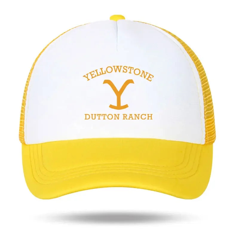 Classic Yellowstone Dutton Ranch Foam Trucker Cap Men Women Adjustable Mesh Dad Hat Adult Daily Sun Sports Visor Caps