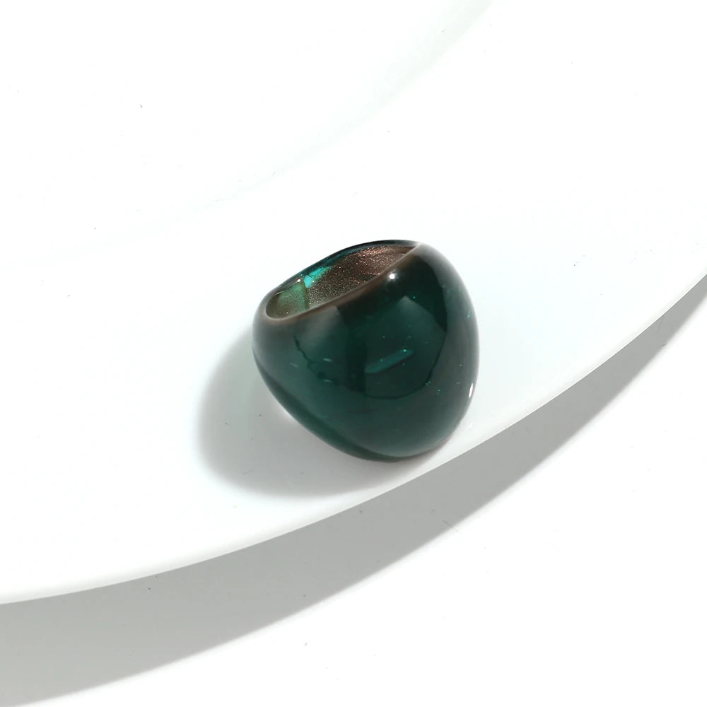 خواتم مورانو عتيقة سميكة للنساء، خواتم ليولي فريدة متعددة الألوان مخططة، مجوهرات عصرية، هدية عيد ميلاد