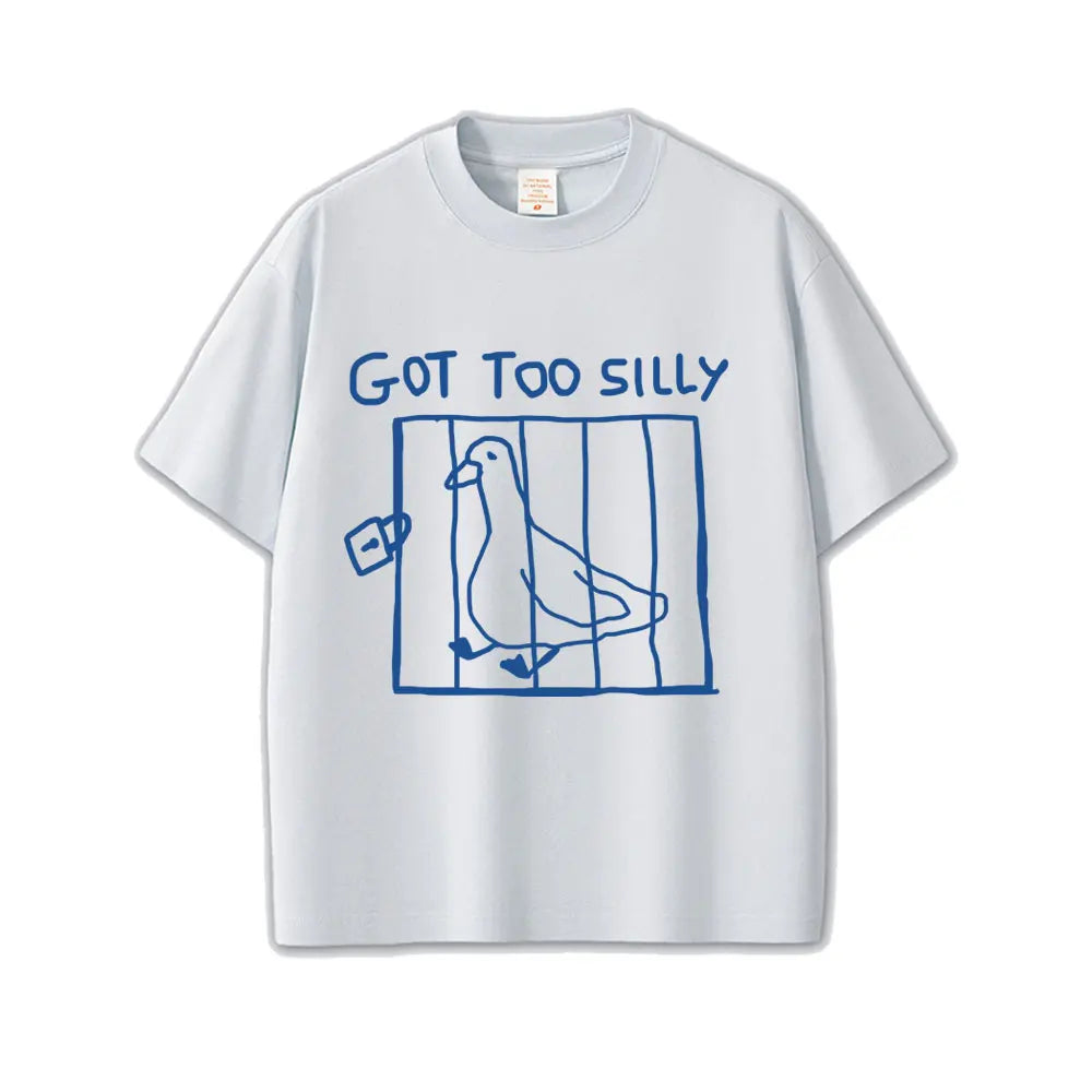 تيشيرت قطني بأكمام قصيرة بتصميم ميم مضحك لشخصية غوسي، مناسب للرجال والنساء، بتصميم كاجوال وعصري، وقصة واسعة.