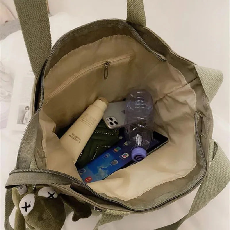 حقيبة يد نسائية مقاومة للماء من أكسفورد بسعة كبيرة وحقيبة كتف نسائية متقاطعة وحقيبة حمل كاجوال