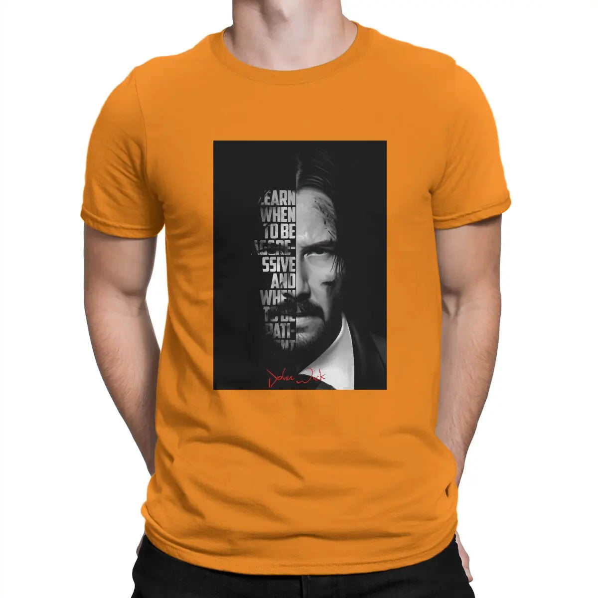 تي شيرتات رجالي باللونين الأبيض والأسود من John Wick Creative، تي شيرتات قطنية خالصة برقبة دائرية وأكمام قصيرة، ملابس صيفية