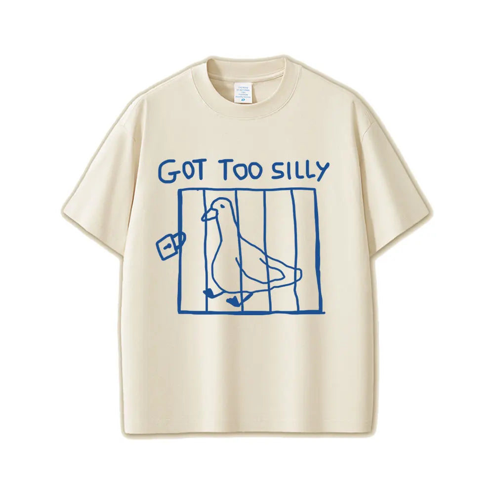 تيشيرت قطني بأكمام قصيرة بتصميم ميم مضحك لشخصية غوسي، مناسب للرجال والنساء، بتصميم كاجوال وعصري، وقصة واسعة.