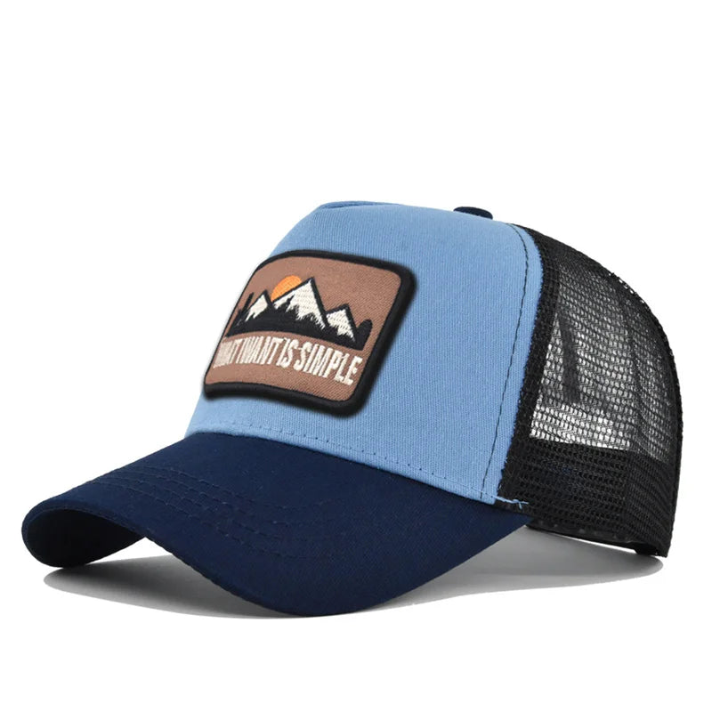 قبعة بيسبول مطرزة بشبكة قابلة للتهوية للنساء والرجال لعام 2025، قبعة واقية من الشمس للرياضات الخارجية وركوب الدراجات والسفر وقبعة شمس للأب