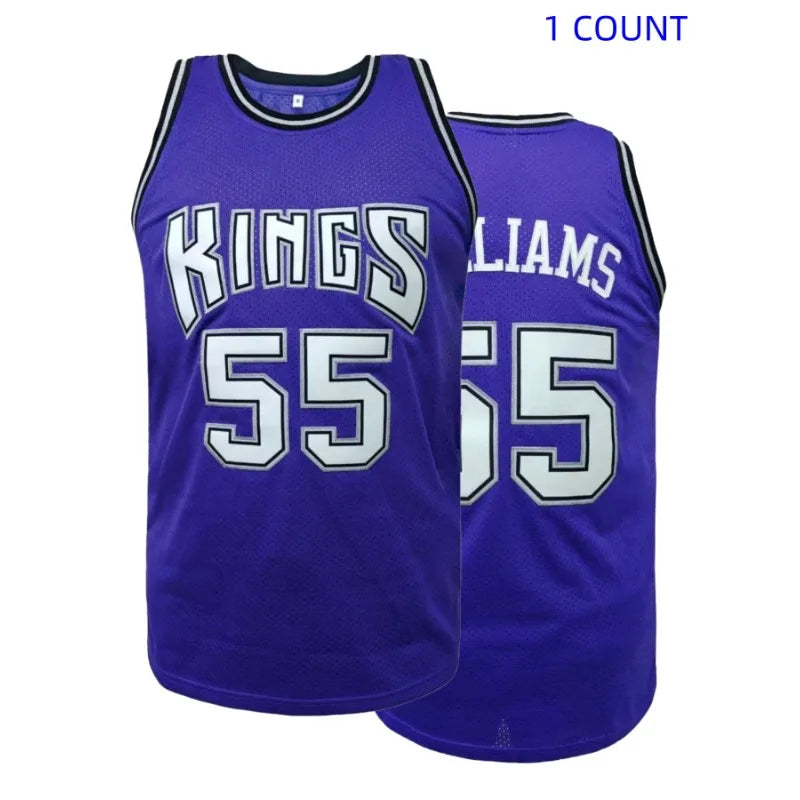 New Style Embroidered King Vest Williams Jersey Retro Mesh Basketball Vest Vintage Street Men Women Comfort Fallow Vest