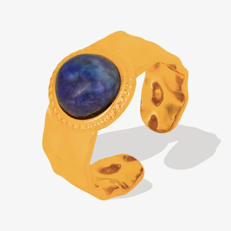 3/6 قطع خاتم دائري إبداعي من حجر عين النمر الحقيقي قابل للتعديل من الفولاذ المقاوم للصدأ خاتم مجوهرات للرجال والنساء هدية الذكرى السنوية إكسسوارات